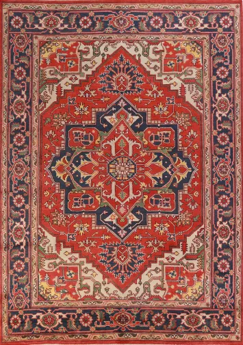 Geometric Wool Heriz Serapi Oriental Area Rug 9x12