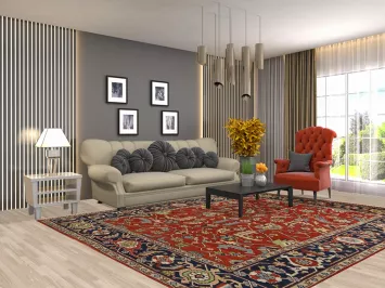 Handmade Red Oushak Oriental Area Rug 8x10