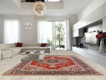 Palace Size Wool Heriz Serapi Oriental Rug 12x15