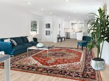 Geometric Wool Heriz Serapi Oriental Area Rug 9x12