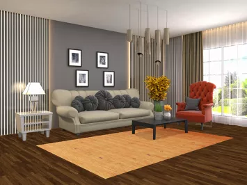 Orange Rust Wool Gabbeh Oriental Area Rug 5x8