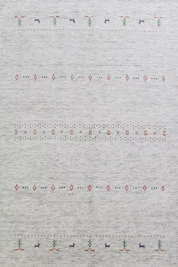 Tribal Wool Gabbeh Oriental Area Rug 5x8