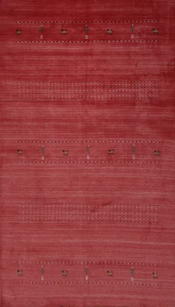 Exquisite Gabbeh Area Rug 5x8 Featuring Tribal Pattern Highlights