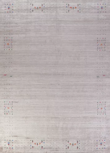 Striped Wool Gabbeh Indian Area Rug 9x12