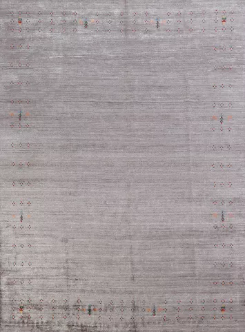 Handmade Gray Gabbeh Indian Area Rug 8x10