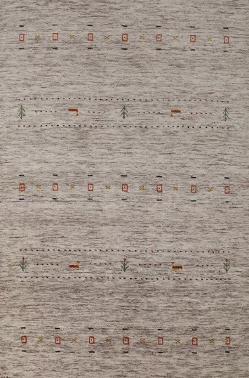 Tribal Wool Gabbeh Indian Rug 4x6
