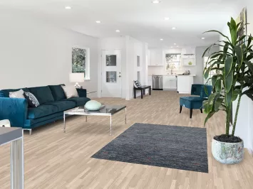 Striped Blue Gabbeh Oriental Rug 4x6