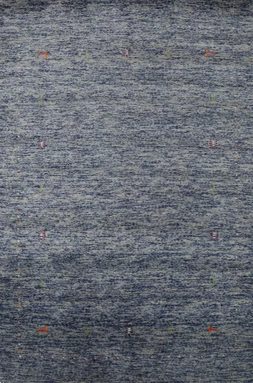 Handmade Blue Gabbeh Oriental Rug 4x6