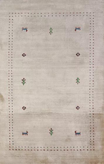 Handmade Wool Gabbeh Indian Rug 3x5