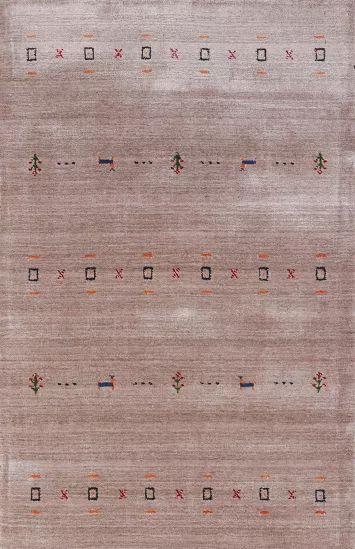 Handmade Wool Gabbeh Indian Accent Rug 3x5