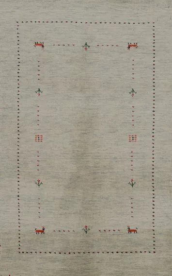Handmade Wool Gabbeh Indian Rug 3x5