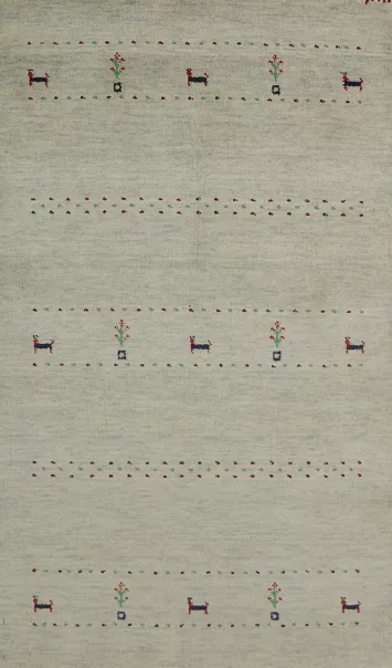 Tribal Wool Gabbeh Oriental Accent Rug 3x5