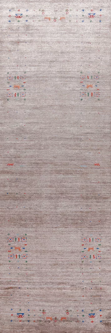 Handmade Wool Gabbeh Indian Runner Rug 3x12