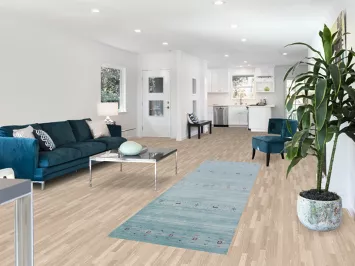 Light Blue Handmade Gabbeh Indian Runner Rug 3x10