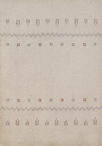 Ivory Wool Gabbeh Indian Accent Rug 2x3