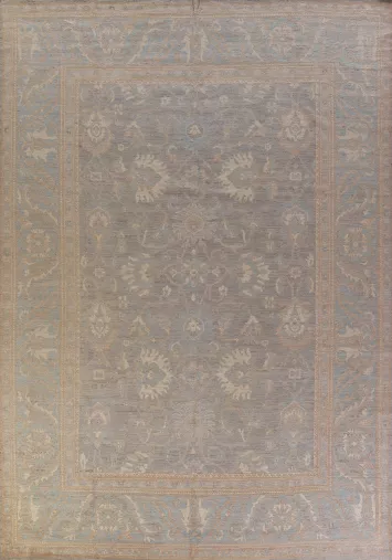 Vegetable Dye Oushak Turkish Large Rug 10x14
