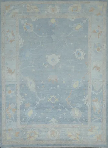 Vegetable Dye Oushak Turkish Area Rug 8x12