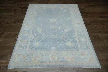 Vegetable Dye Oushak Turkish Area Rug 8x12