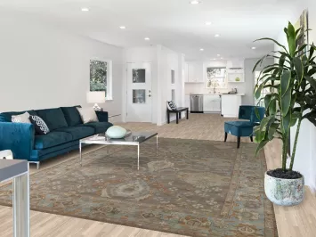 Vegetable Dye Oushak Turkish Area Rug 8x12