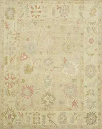 Vegetable Dye Oushak Turkish Area Rug 8x10