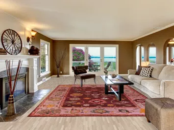 Vegetable Dye Floral Oushak Turkish Area Rug 9x12