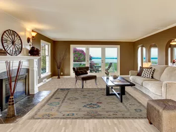 Vegetable Dye Oushak Turkish Area Rug 8x10