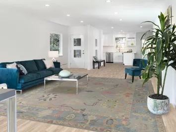 Vegetable Dye Oushak Turkish Area Rug 9x12