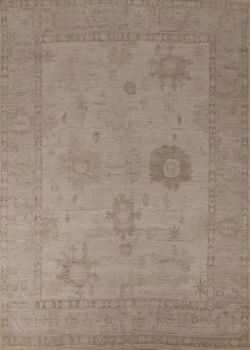 Vegetable Dye Wool Oushak Turkish Area Rug 8x10