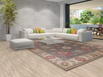 Vegetable Dye Gray Oushak Turkish Large Rug 10x14