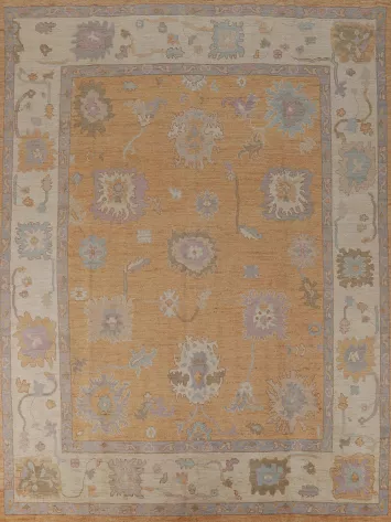 Vegetable Dye Oushak Turkish Area Rug 8x10