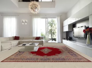 Vegetable Dye Red Kerman Persian Large Rug 13x17