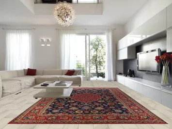 Navy Blue Vegetable Dye Tabriz Persian Large Rug 11x17