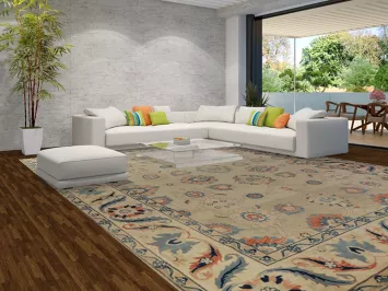 Vegetable Dye Floral Mahal Persian Large Rug 13x16