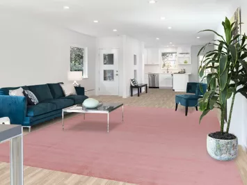 Modern Pink Wool Gabbeh Persian Area Rug 9x12