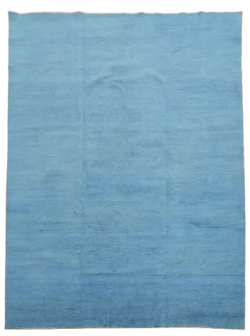 Graceful Plain Blue Gabbeh Persian Rug: Perfect for Minimalist Interiors 10'x13'