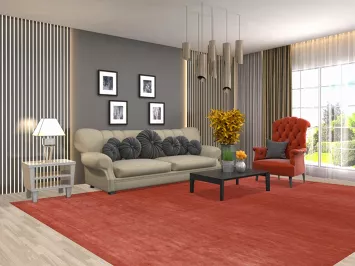 Modern Wool Orange Gabbeh Vegetable Dye Area Rug 9x12