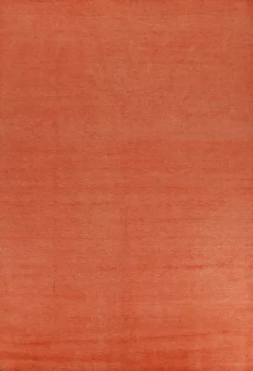 Orange Modern Wool Solid Gabbeh Persian Area Rug 9x12
