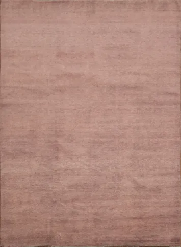Mauve Purple Solid Gabbeh Hand-Knotted Persian Large Rug 9x12