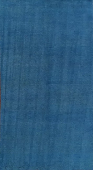 Modern Vegetable Dye Blue Gabbeh Persian Area Rug 5x10