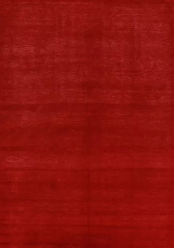 Vegetable Dye Red Wool Gabbeh Persian Area Rug 6x9