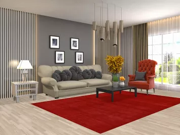 Vegetable Dye Red Wool Gabbeh Persian Area Rug 6x9