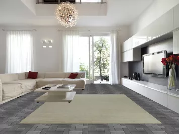 Modern Wool Green Gabbeh Persian Area Rug 10x13