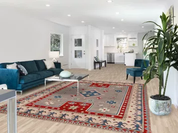 Vegetable Dye Wool Kazak Oriental Area Rug 8x10