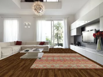 Striped Wool Kazak Vegetable Dye Area Rug 10x13