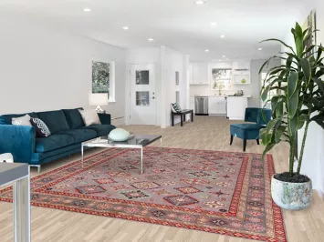 Vegetable Dye Gray Kazak Oriental Area Rug 8x9