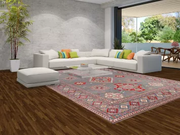 Gray Vegetable Dye Kazak Oriental Large Rug 10x14