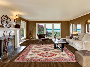 Vegetable Dye Wool Kazak Oriental Area Rug 8x11