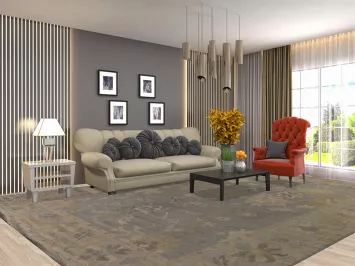 Vegetable Dye Floral Oushak Turkish Large Rug 10x14