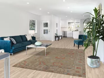 Vegetable Dye Floral Oushak Oriental Area Rug 6x9