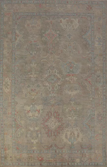 Vegetable Dye Wool Oushak Oriental Area Rug 6x9